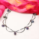 Black Pearl Swag Necklace Necklace
