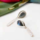 Labradorite Pearl Earrings