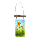 Orange Flowers Fused Glass