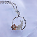 Rabbit and Flower Necklace
