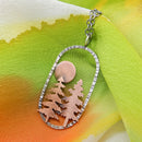 Two Pine Trees and Moon Necklace