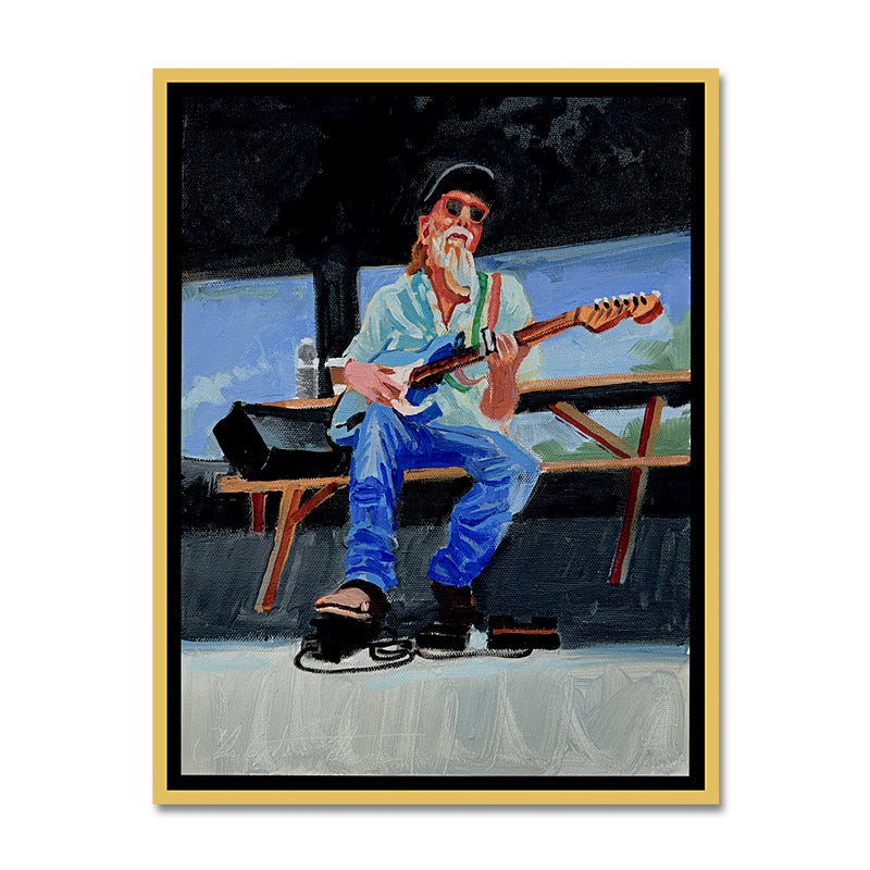 John Plays the Blues 10X13 Oil On Canvas