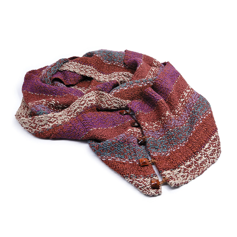 Rayon/Cotton Blend Button Scarf 1