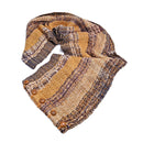 Neutral Mix Rayon/Cotton Blend Button Scarf