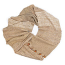 Neutral Mix Rayon/Cotton Blend Button Scarf