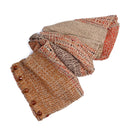 Neutral Mix Rayon/Cotton Blend Button Scarf
