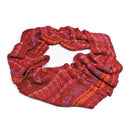 Red Mix Rayon/Ctn Blend Button Scarf 4