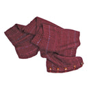 Red Mix Rayon/Cotton Blend Button Scarf