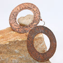 Jumbo Copper Circle Earrings