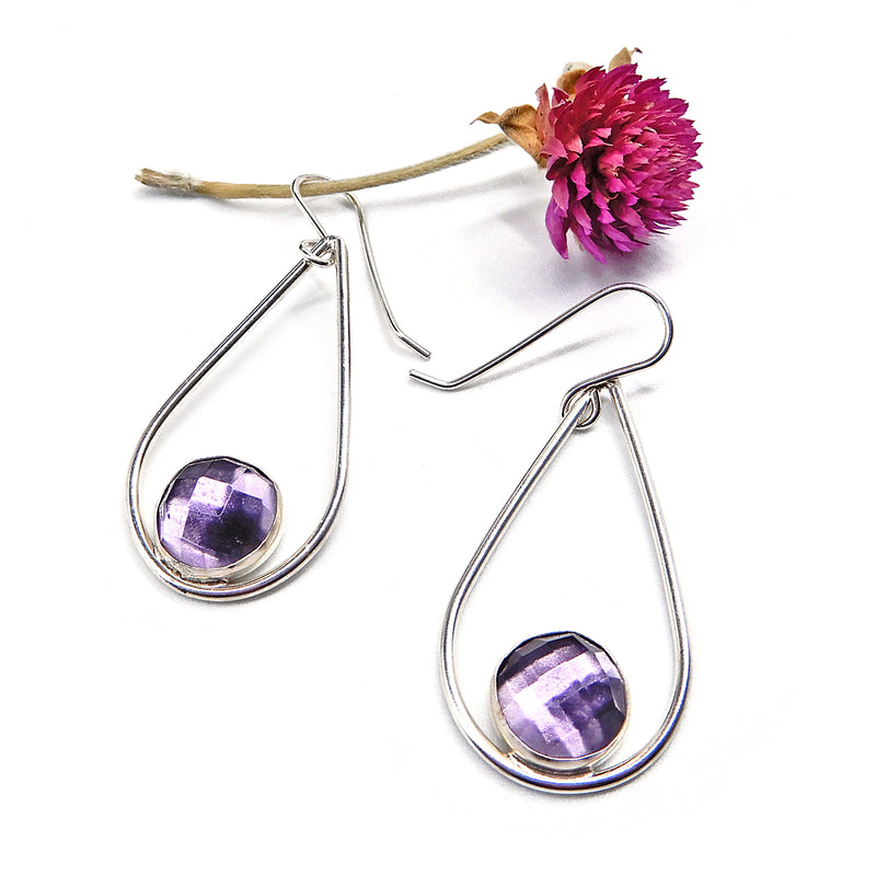 Amethyst Teardrop Earrings