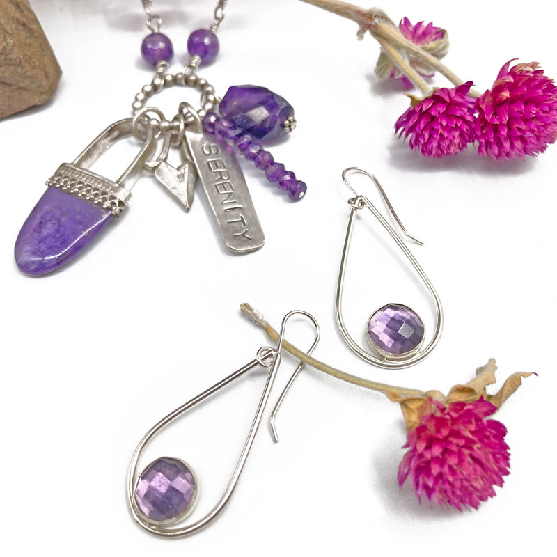 Amethyst Teardrop Earrings