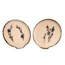 Spoon Rest - Natural w/Black Cherry Blossoms