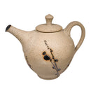 Teapot - Natural w/Black Cherry Blossoms