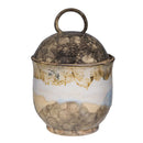 Sm Rounded Jar 6" White 1
