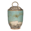 Lg Rounded Jar 10-12" Teal