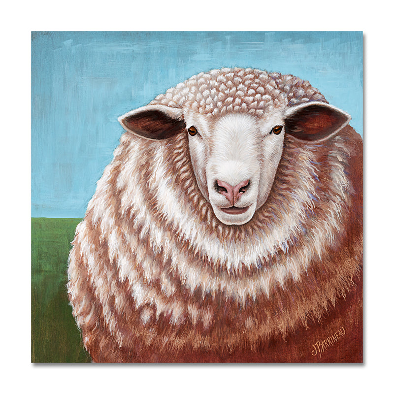 Humble Sheep 16X16 Acrylic On Board