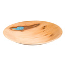 Shallow Hickory Turquoise Inlay Bowl