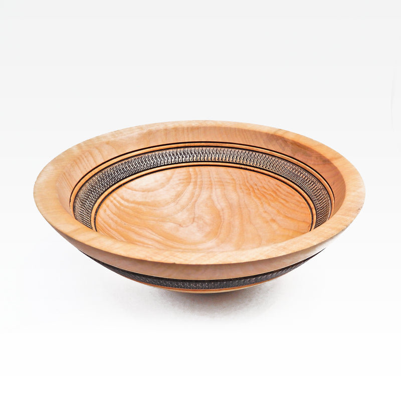 Maple 11" Textured Band Bowl