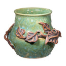 Round Green Vine Vase