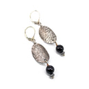 Textured Curved Oval Earrings