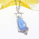 Topaz and Opal Toggle Necklace