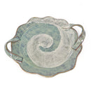 Round Ruffled Serving Plate With Handles