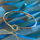 Forged Circle Clasp Bracelet in Silver