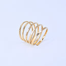 Five Strand Ring Size 8 Gold