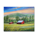 Red Barns On the VA Creeper 30X24 Oil On Canvas