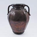 Copper Raku Vase with Handles