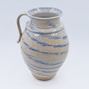 One Handled Blue Catawba Swirl Vase