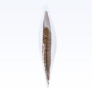 Banded Pheasant Feather in Glass Ornament XLG