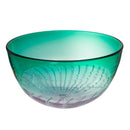 Large Swirl Bowl Green/Pink/Purple