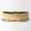 Tan/Green Large Envelope Vase With Base