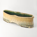 Tan/Green Large Envelope Vase With Base