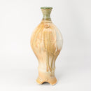 Tan/Green Round Bottle