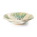 Tan/Green Tabbed Bowl