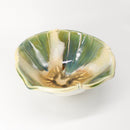 Tan/Gloss Green Tapered/Altered Bowl