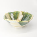 Tan/Gloss Green Tapered/Altered Bowl