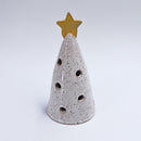 Christmas Tree w/Star - White