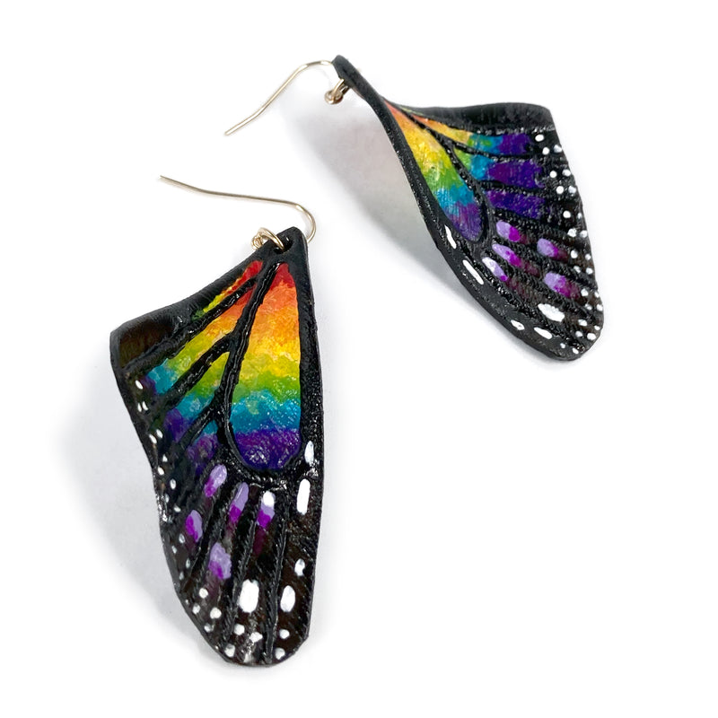 Rainbow Monarch Earrings