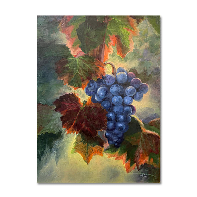 Beautific Grapes 12X16 Oil On Birch Panel