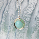 Aqua Chalcedony Pendant Necklace