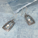 Rectangle Window With Freshwater Pearl Earrings