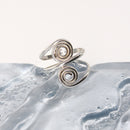 Silver Spiral Adjustable Ring