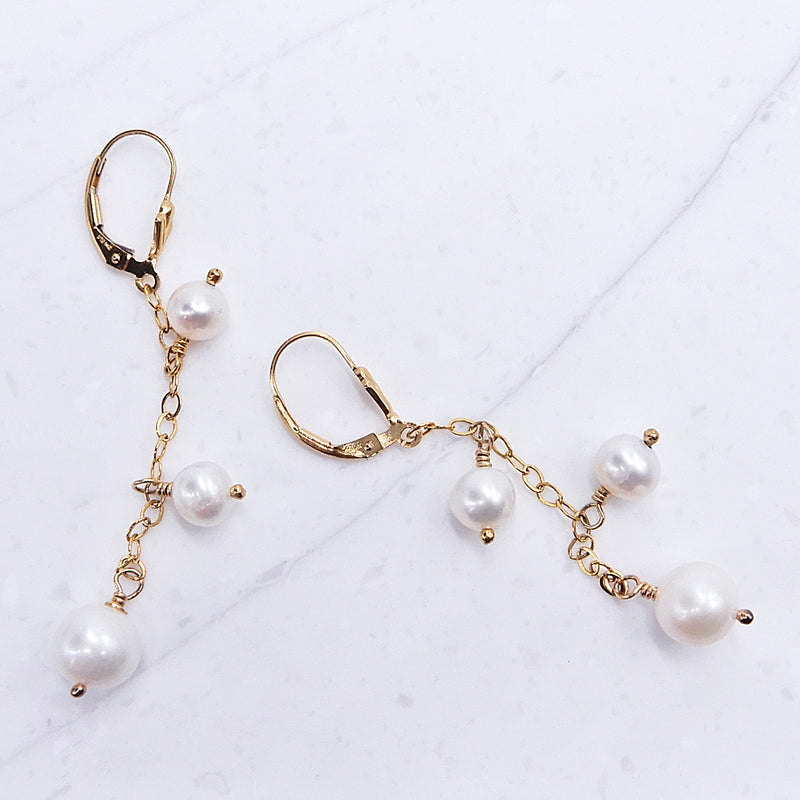 Pearl Chain Earrings