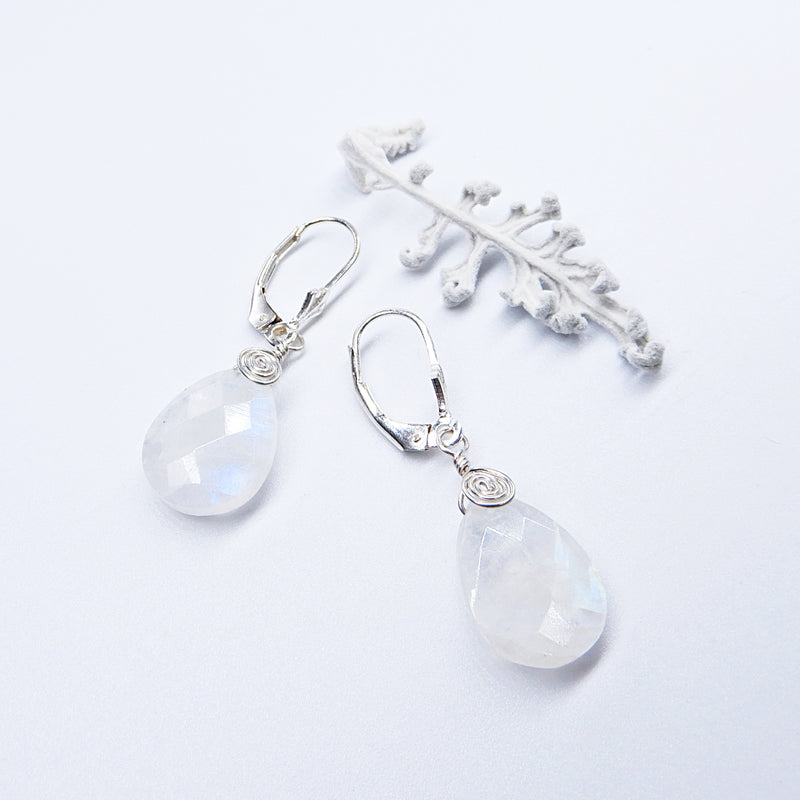 Rainbow Moonstone Earrings