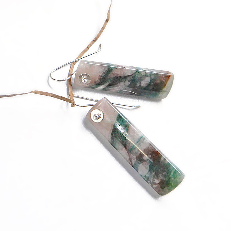 Chrysocolla/Quartz Earrings