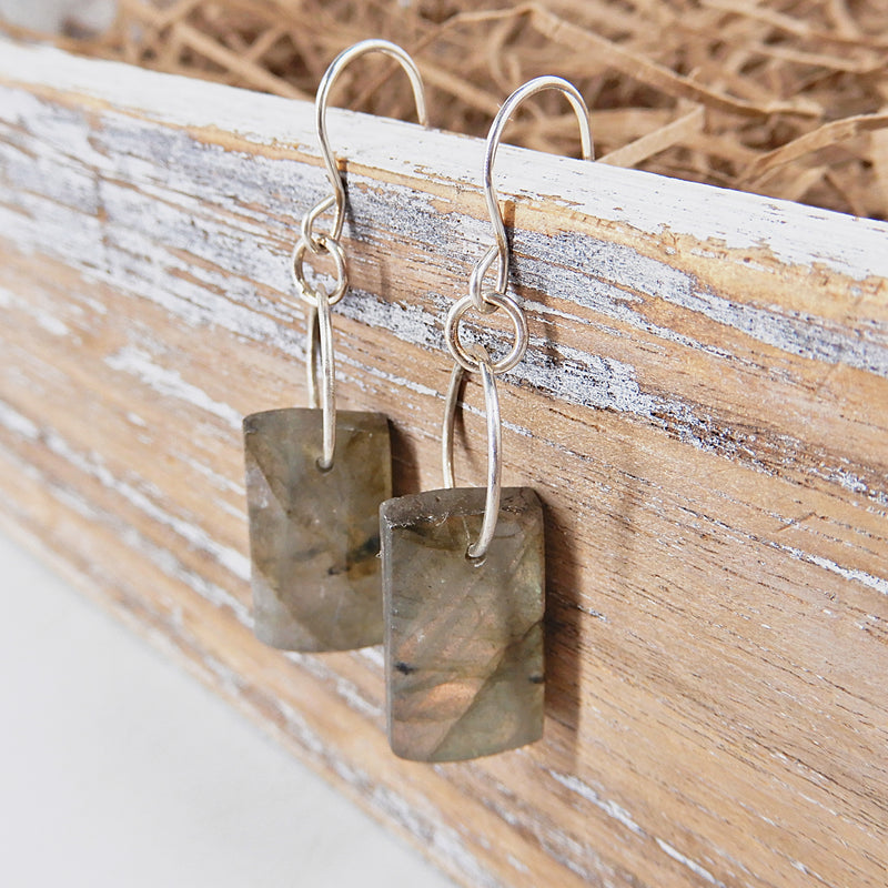 Labradorite Slab Earrings