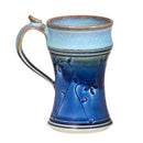 6-8 Oz Mug w/Flowers Blue
